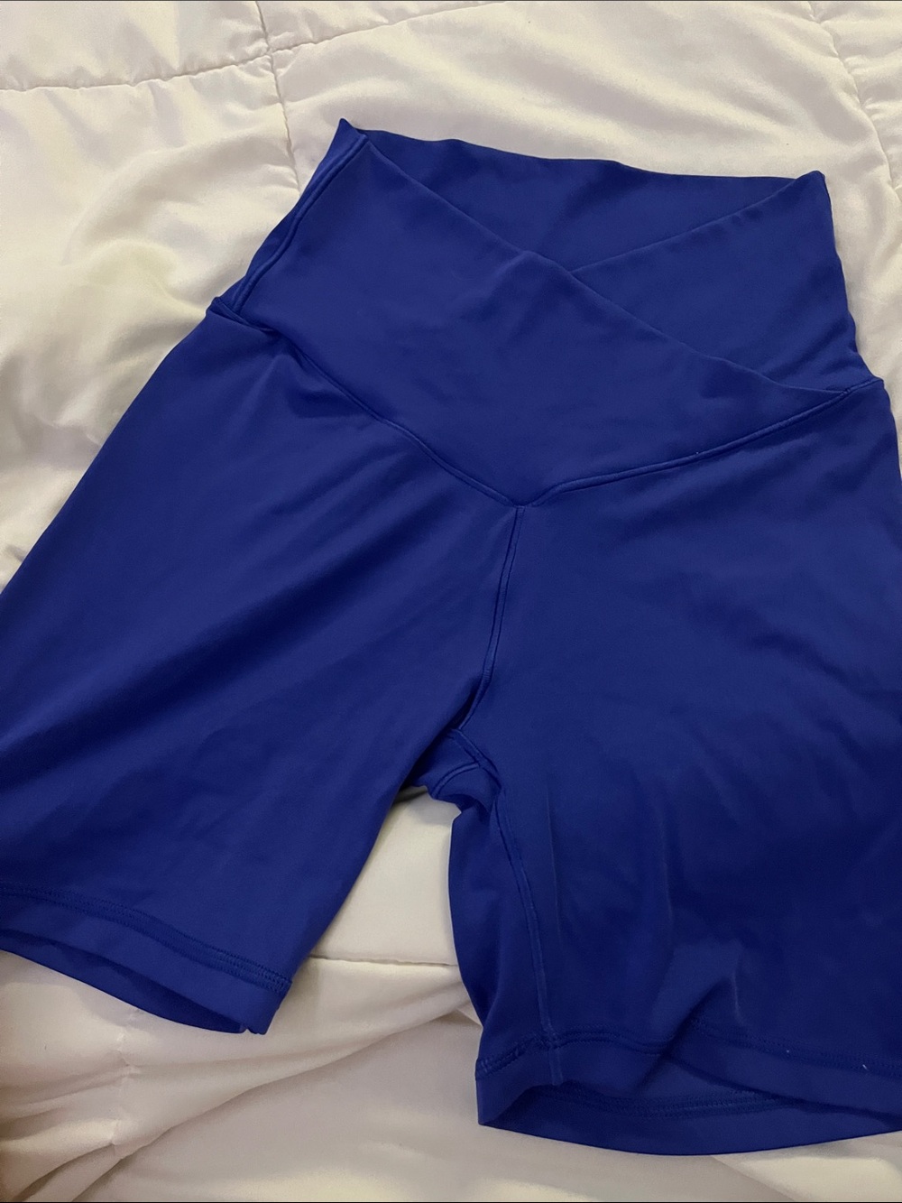 aerie V-Waist Royal Blue Bike Shorts